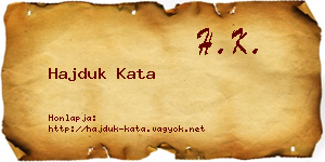 Hajduk Kata névjegykártya